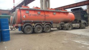 Растворитель 646 в бензовозе